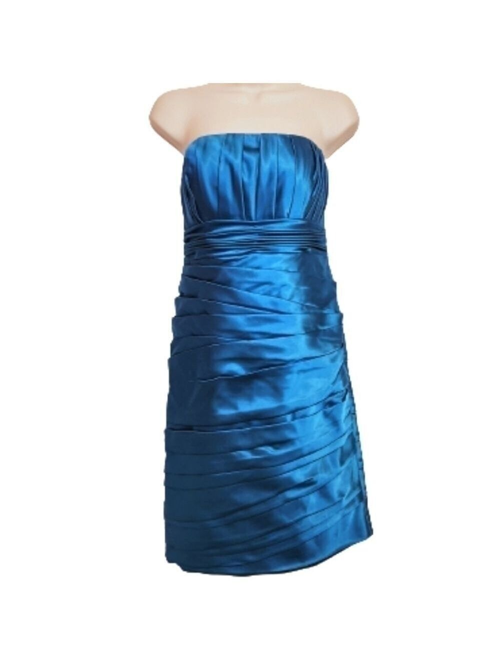 JS Collections Strapless Pleated Dress Teal Size 10